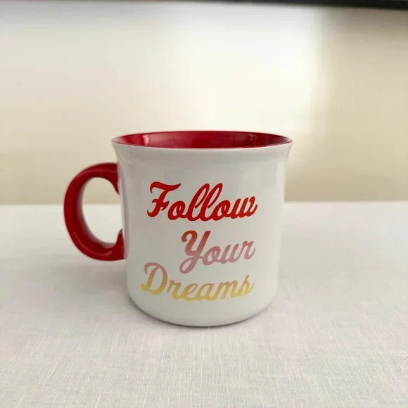 Darbie Angell Follow Your Dreams Large Ceramic Mug 18oz Motivational Coffee Cup - Picture 6 of 10